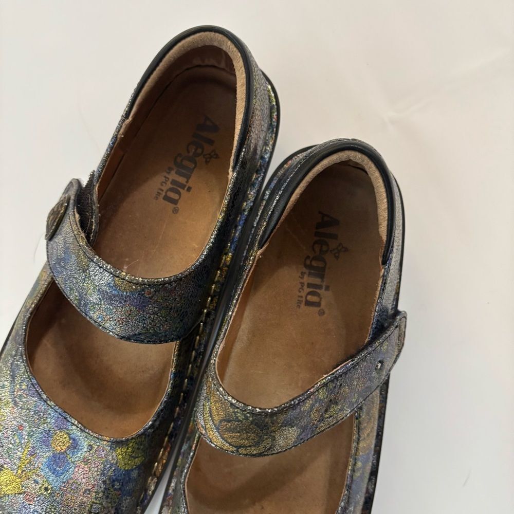 ALEGRIA Paloma Gypsy Rose Mary Jane Shoes 39 Multi-Colored EUC - Picture 6 of 11